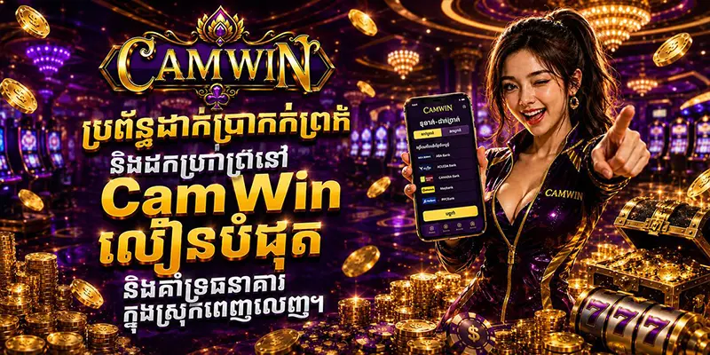 ប្រព័ន្ធដាក់ប្រាក់ និងដកប្រាក់នៅ CamWin លឿនបំផុត និងគាំទ្រធនាគារក្នុងស្រុកពេញលេញ។ ប្រព័ន្ធដាក់ប្រាក់ និងដកប្រាក់នៅ CamWin លឿនបំផុត និងគាំទ្រធនាគារក្នុងស្រុកពេញលេញ។